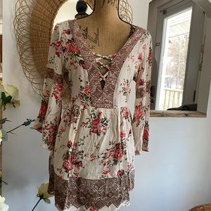 Boho roses dress